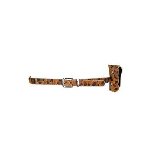 scene leopard fur pouch belt